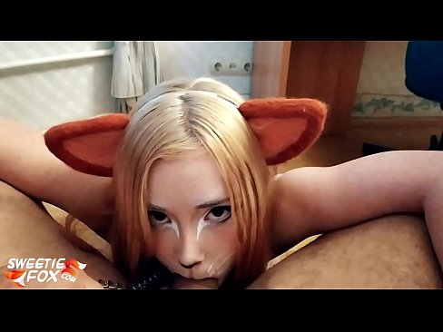 ❤️ Kitsune glutas dikon kaj kumas en ŝia buŝo ❤❌ Seksofilmeto ĉe ni ☑
